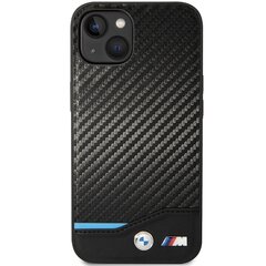 Etui BMW BMHCP13M22NBCK iPhone 13 6.1" czarny|black Leather Carbon цена и информация | Чехлы для телефонов | pigu.lt