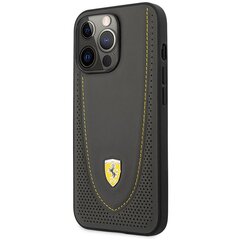 Ferrari FEHCP13LRGOG iPhone 13 Pro | 13 6.1" czarny|black hardcase Leather Curved Line цена и информация | Чехлы для телефонов | pigu.lt