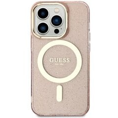 Guess GUHMN61HCMCGP iPhone 11 | Xr 6.1" różowy|pink hardcase Glitter Gold MagSafe цена и информация | Чехлы для телефонов | pigu.lt