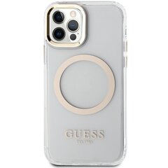 Guess GUHMP12MHTRMD iPhone 12|12 Pro 6.1" złoty|gold hardcase Metal Outline Magsafe цена и информация | Чехлы для телефонов | pigu.lt