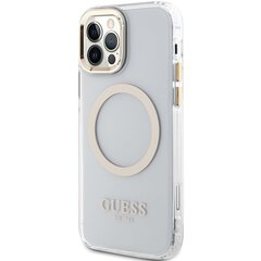 Guess GUHMP12MHTRMD iPhone 12|12 Pro 6.1" złoty|gold hardcase Metal Outline Magsafe цена и информация | Чехлы для телефонов | pigu.lt