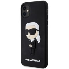 Karl Lagerfeld KLHCN613DRKINK iPhone 11 | Xr 6.1" czarny|black hardcase Rubber Ikonik 3D цена и информация | Чехлы для телефонов | pigu.lt