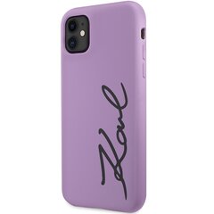 Karl Lagerfeld KLHCN61SKSVGU iPhone 11 | Xr  6.1" purpurowy|purple hardcase Silicone Signature цена и информация | Чехлы для телефонов | pigu.lt