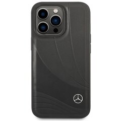 Mercedes MEHCP14X8ROLK iPhone 14 Pro Max 6,7" czarny|black hardcase Leather Wave Patern цена и информация | Чехлы для телефонов | pigu.lt