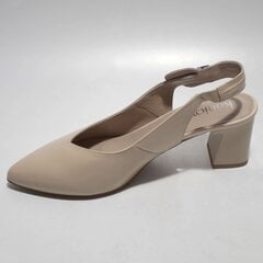 Кожаные туфли KANIOWSKI 248168, бежевые цена и информация | Женские туфли | pigu.lt