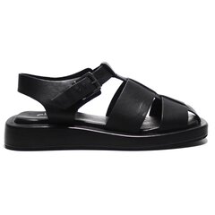 Кожаные сандалии AQUAMARIN 248211, черные цена и информация | Женские босоножки | pigu.lt