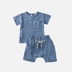 Синий муслин комплект,KidsHouse цена и информация | Комплекты одежды для новорожденных | pigu.lt