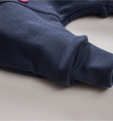 Спортивные штаны двойной хлопок темно-синие 74см цена и информация | Детские брюки 62 см, черные | pigu.lt