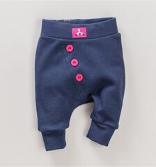 Спортивные штаны двойной хлопок темно-синие 62см цена и информация | Штаны для младенцев | pigu.lt