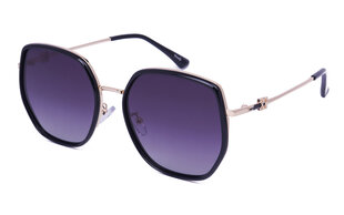 Поляризованные солнцезащитные очки с металлической оправой для женщин Trendy MD 1897 C1 59-19, черные & золотые цена и информация | Женские солнцезащитные очки | pigu.lt