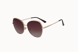 Поляризованные солнцезащитные очки с металлической оправой для женщин Trendy MD 1883 C2 59-17, золотые цена и информация | Женские солнцезащитные очки | pigu.lt