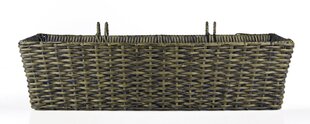 Балконный вазон Rattan, 62x21x24 см цена и информация | Вазоны | pigu.lt