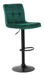 Baro kėdė Velvet, žalia/juoda kaina ir informacija | Virtuvės ir valgomojo kėdės | pigu.lt