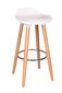 Baro kėdė, balta/ruda kaina ir informacija | Virtuvės ir valgomojo kėdės | pigu.lt