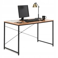 Rašomasis stalas Ote, 120x60x74 cm, rudas/juodas kaina ir informacija | Kompiuteriniai, rašomieji stalai | pigu.lt