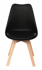 4-ių kėdžių komplektas, rudas/juodas kaina ir informacija | Virtuvės ir valgomojo kėdės | pigu.lt