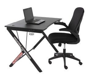 Kompiuterinis stalas, juodas kaina ir informacija | Kompiuteriniai, rašomieji stalai | pigu.lt