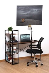Письменный стол, коричневый/черный цвет цена и информация | Компьютерные, письменные столы | pigu.lt