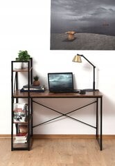 Rašomasis stalas, rudas/juodas kaina ir informacija | Kompiuteriniai, rašomieji stalai | pigu.lt