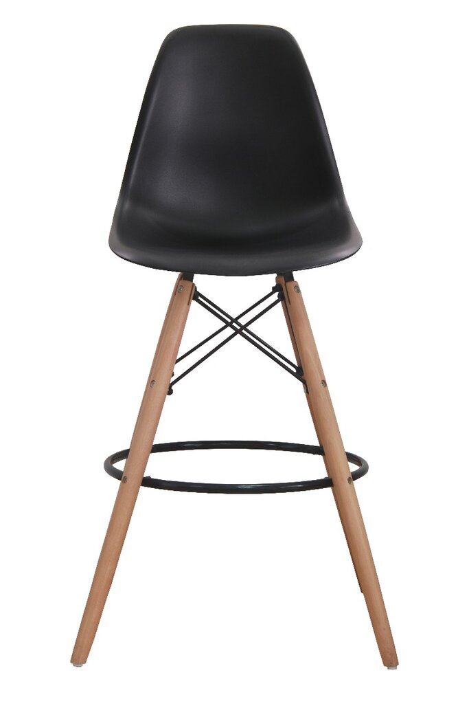 Baro kėdė, juoda/ruda kaina ir informacija | Virtuvės ir valgomojo kėdės | pigu.lt