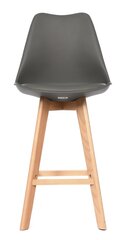 Baro kėdė, pilka/ruda kaina ir informacija | Virtuvės ir valgomojo kėdės | pigu.lt