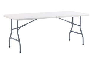 Sulankstomas stalas, baltas/pilkas kaina ir informacija | Lauko stalai, staliukai | pigu.lt