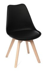 Kėdė Prato, juoda/ruda kaina ir informacija | Virtuvės ir valgomojo kėdės | pigu.lt