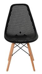 Kėdė Hugo, juoda/ruda kaina ir informacija | Virtuvės ir valgomojo kėdės | pigu.lt