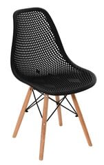 Kėdė Hugo, juoda/ruda kaina ir informacija | Virtuvės ir valgomojo kėdės | pigu.lt