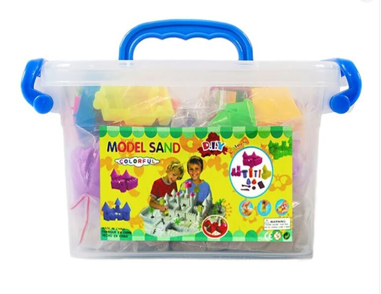 Smėlio dėžė su kinetiniu smėliu 3kg, rožinis kaina ir informacija | Lavinamieji žaislai | pigu.lt