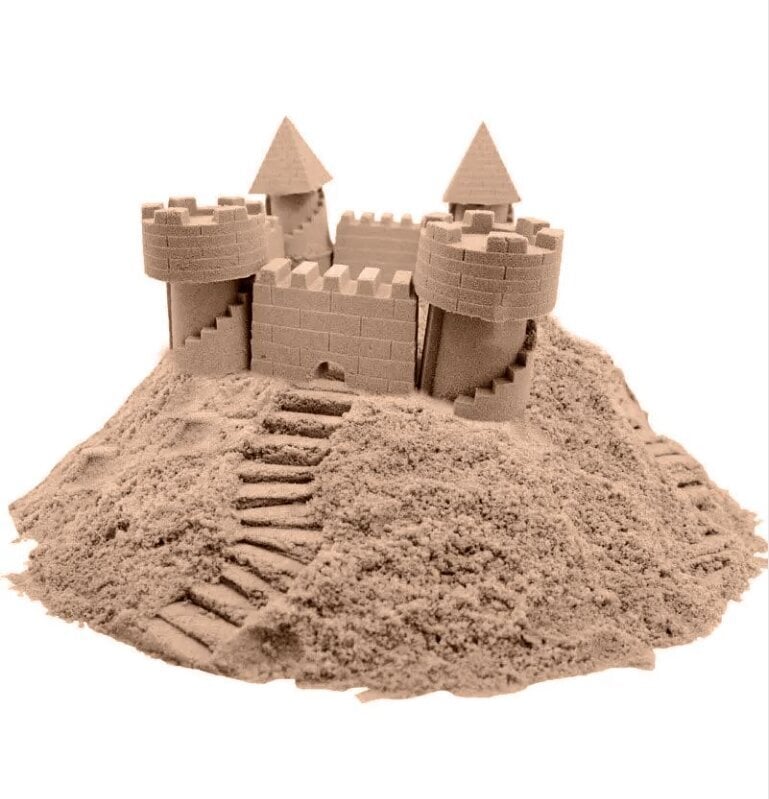 Smėlio dėžė su kinetiniu smėliu 3kg, rudas цена и информация | Lavinamieji žaislai | pigu.lt