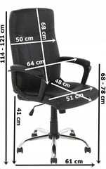 Офисное кресло Ote, черное цена и информация | Офисные кресла | pigu.lt