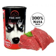 Fine Dog konservai šunims su jautiena, 1200gr kaina ir informacija | Konservai šunims | pigu.lt