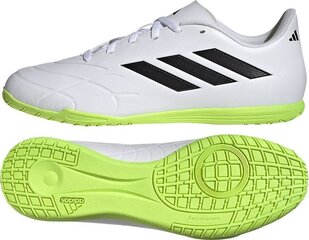 Futbolo batai Adidas Copa Pure.4 IN, 44 2/3 dydis, balti/žali kaina ir informacija | Futbolo bateliai | pigu.lt