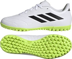 Бутсы футбольные Adidas Copa Pure.4 TF, размер 41 1/3, белого/зеленого цвета цена и информация | Футбольные бутсы | pigu.lt