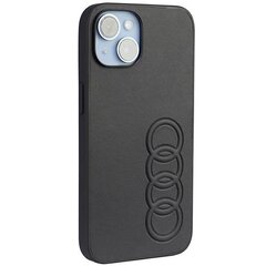 Audi Synthetic Leather iPhone 14 6.1" black|black hardcase AU-TPUPPCIP14-TT|D1-BK цена и информация | Чехлы для телефонов | pigu.lt