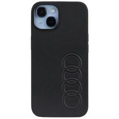 Audi Synthetic Leather iPhone 14 6.1&quot; black|black hardcase AU-TPUPPCIP14-TT|D1-BK цена и информация | Чехлы для телефонов | pigu.lt