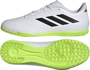 Futbolo batai Adidas Copa Pure.4 IN, 47 1/3 dydis, balti/žali kaina ir informacija | Futbolo bateliai | pigu.lt