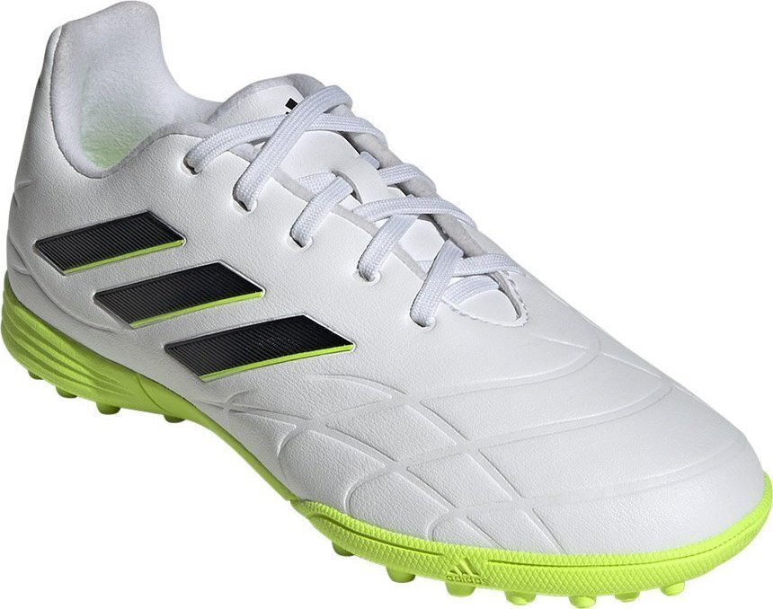 Futbolo batai vaikams Adidas Copa Pure.3 TF Jr, 38 2/3 dydis, balti/žali kaina ir informacija | Futbolo bateliai | pigu.lt