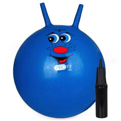 Šokinėjimo kamuolys Profit, 55 cm, mėlynas kaina ir informacija | Gimnastikos kamuoliai | pigu.lt
