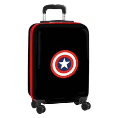 Mažas salono lagaminas Marvel Avengers Capitán América, juodas цена и информация | Чемоданы, дорожные сумки  | pigu.lt