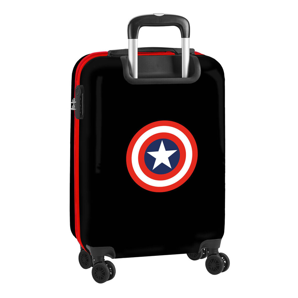 Mažas salono lagaminas Marvel Avengers Capitán América, juodas kaina ir informacija | Lagaminai, kelioniniai krepšiai | pigu.lt