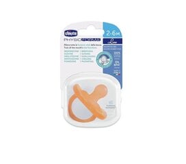 Silikoninis čiulptukas Chicco PhysioForma Soft Luxe, 2-6 mėn, oranžinis kaina ir informacija | Čiulptukai | pigu.lt