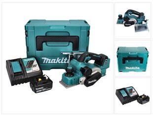 Рубанок аккумуляторный Makita DKP 181 RF1J, 18 В, с аккумулятором и зарядным устройством цена и информация | Рубанки | pigu.lt