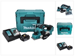 Аккумуляторный рубанок Makita DKP 181 RT1J, 18 В, с аккумулятором, с зарядным устройством цена и информация | Рубанки | pigu.lt