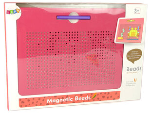 Magnetinė lenta su kamuoliukais Lean Toys, rožinė kaina ir informacija | Lavinamieji žaislai | pigu.lt