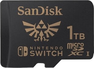 SanDisk MicroSDXC Zelda Edition 1TB Nintendo Switch/Lite kaina ir informacija | Atminties kortelės fotoaparatams, kameroms | pigu.lt