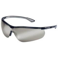 Защитные очки Uvex Sportstyle, темные линзы, защита от запотевания внутри, покрытие Silvermirror, черные/серые цена и информация | Защита для головы | pigu.lt
