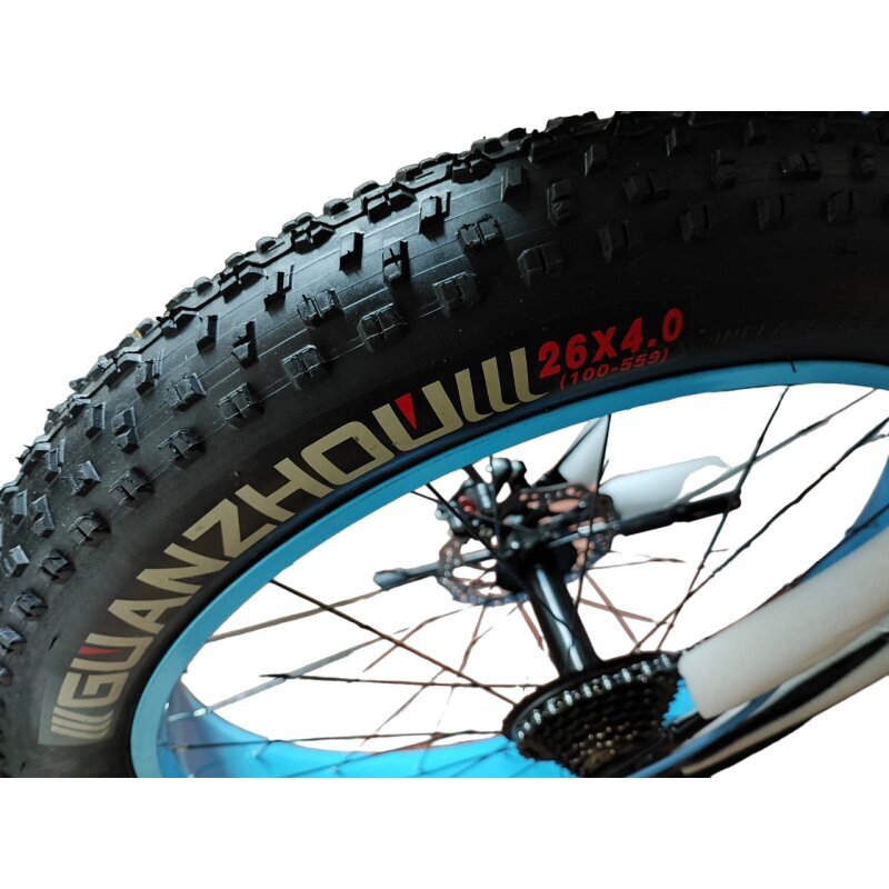 Kalnų dviratis Benshi Fatbike, 26", juodas/mėlynas kaina ir informacija | Dviračiai | pigu.lt