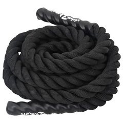 Jėgos virvė vidaXL, 9m, juoda kaina ir informacija | Kitos fitneso prekės | pigu.lt